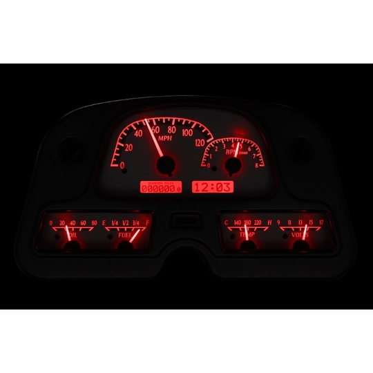 Dakota Digital 1962-84 Toyota FJ40 VHX System, Silver Alloy Style